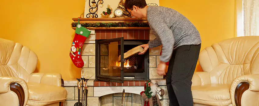 Rusted Metal Fireplace Restoration in Homewood, Alabama